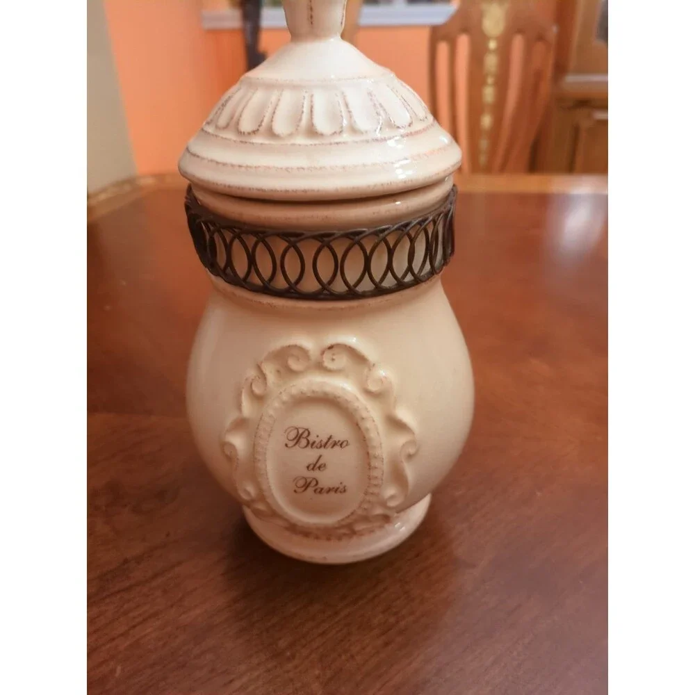 IMAX “Bistro de Paris”  Container Sugar Bowl With Lid 8
